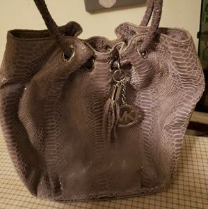Michael Kors silver/grey snakeskin purse